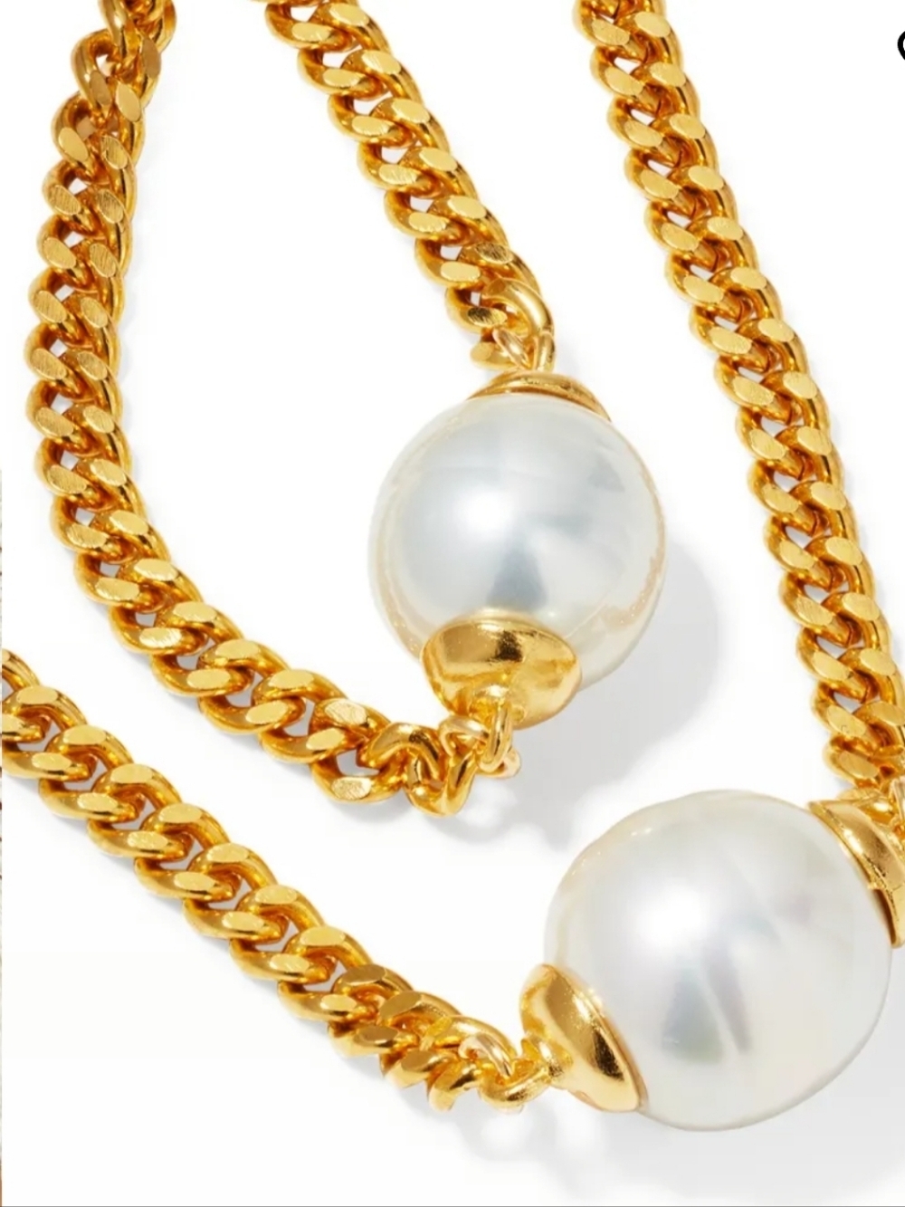 Ben-Amun Double-Strand Pearly Chain Necklace NWT - Picture 3 of 6